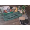 Image 1 : - Camping Essentials: Green Cooler 20.5 W, 13 D, 12 T, Folding Chairs, Propane Burner and More!