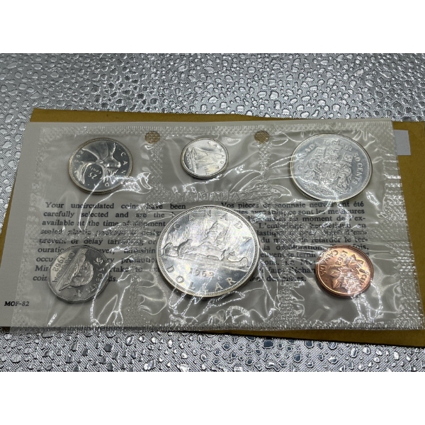 1962 Canadian Uncirculated Coin Set 43g 80% Silver