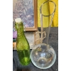 Image 2 : Decor Warner Sallman Jesus Print, Mosaic Vase, Wood Carving, Glass Decanter, Books