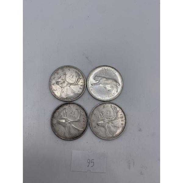 23.5g Canadian Quarters 80% Silver