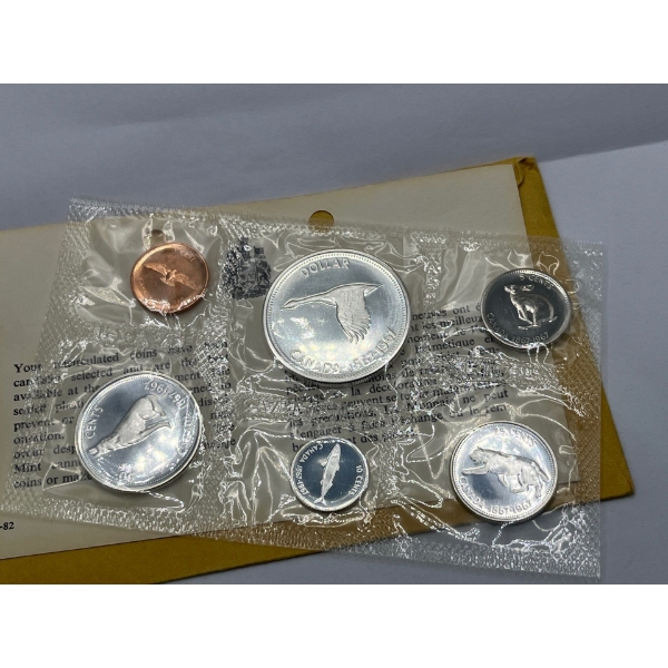 1967 Canadian Uncirculated Coin Set 43g 80% Silver