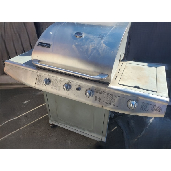 Charmglow Propane BBQ w/ Side Burner 57 W, 23 D, 48 T, Includes Cover and Tank