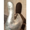 Image 9 : Silver Polystone Decorative Hands Sculptures 11"Tall  w/ Tasselled Jute Decor 