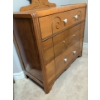 Image 5 : Vintage Oak Art Deco 'Waterfall Chest Of Drawers' w/ Bevelled Mirror 32x15x26