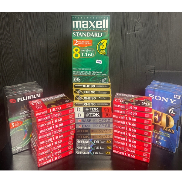 Brand New Blank Cassettes VHSs & DVDs