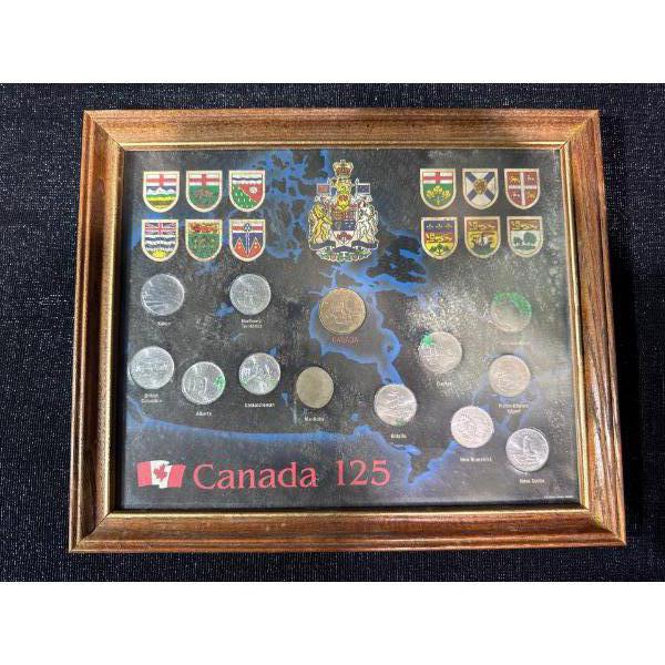 Canada 125 Framed Coinage Set
