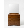 Image 1 : Antique Wooden Dresser with Three Drawers and Mirror