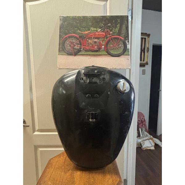 large motorcycle gas tank for rebuild or wall decoration
With Indian motorcycle poster