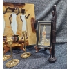 Image 3 : African Figurine, Big Ben & London Framed Art African woman Metal Wall Plaque Brass Candlesticks.