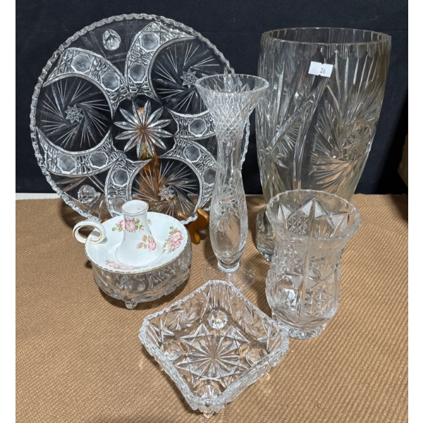 Lead Crystal Collection - Vases Candy Dishes & More 14T