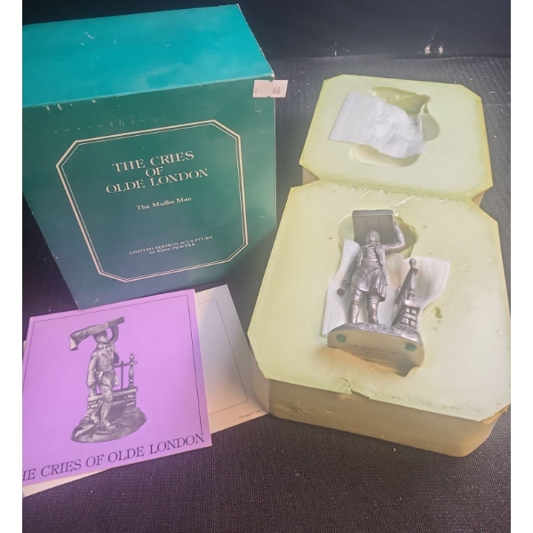 Cries of Olde London Pewter Figurine, Franklin Mint: The Muffin Man