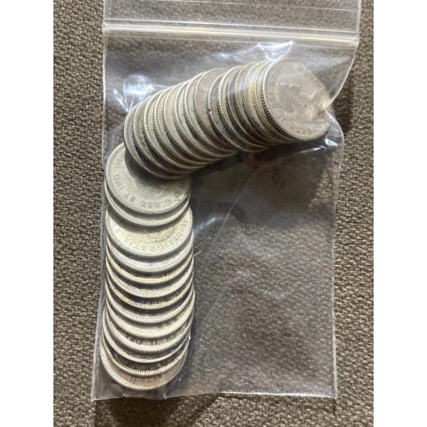 28 Canadian 10-Cent Pieces 80% Silver 2.33 Grams