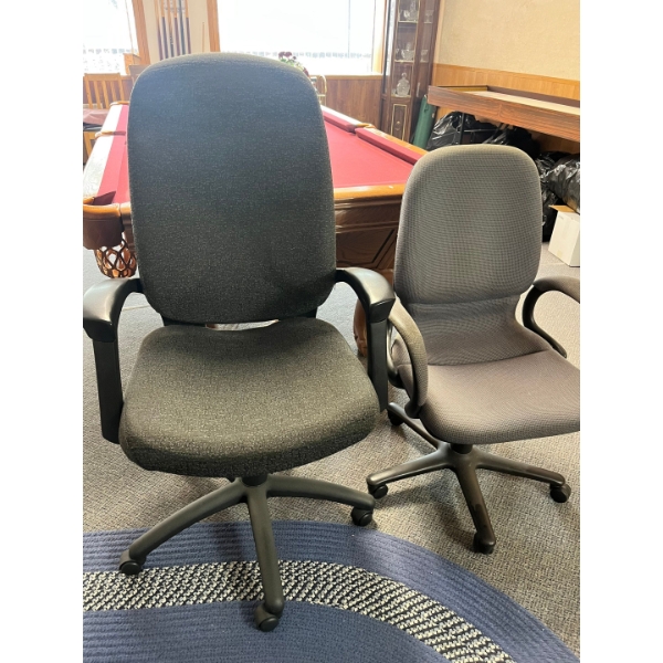 Grey and Black office chairs 
