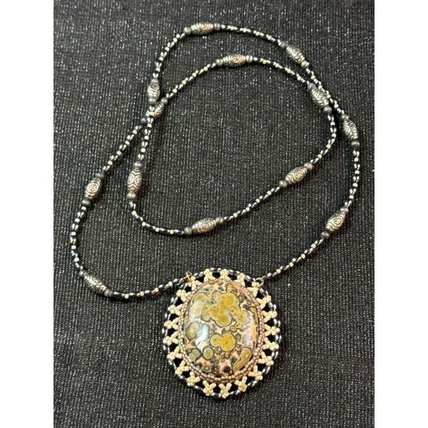 Ocean Jasper & Hematite Bead Necklace