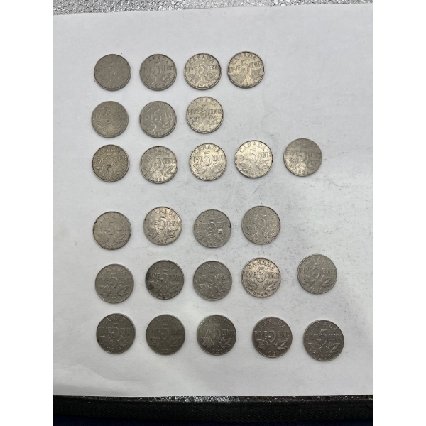 1922-24, 1927-36, 1938-47, 1949-54, 1956-59 Large Collection of Canadian Nickles