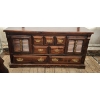 Image 9 : Vintage Dark Wood Bedroom Dresser Set with Intricate Carvings and Brass Hardware ( See Description)