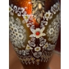 Image 4 : Decorative Floor Urn Vase with Embellished Flower Motif 37 T, 16 Base Diameter 