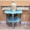 Image 1 : Ceramic Pitcher, Distressed Blue Shelf, Frame, and Wall Shelf