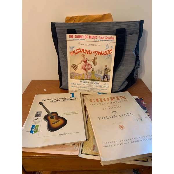 Vintage Piano and Guitar Sheet Music