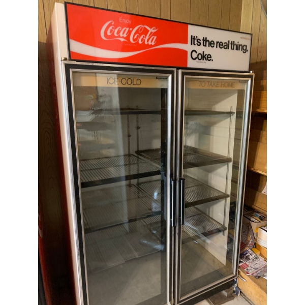  Vintage Coca Cola Cooler 48”D, 80”L 78”T