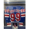 Image 2 : Framed Autographed Wayne Gretzky #99 Rangers Jersey Display
