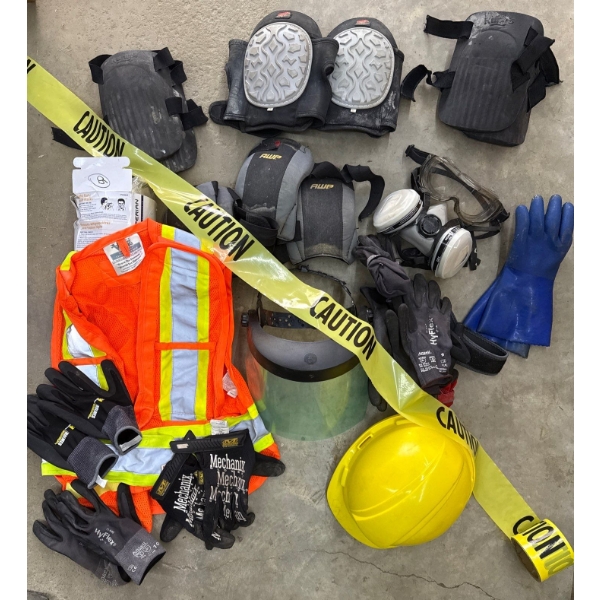 Personal Construction Supplies-PPE  Masks, Knee Pads, Vest, Saftey Glasses, Hard Hat