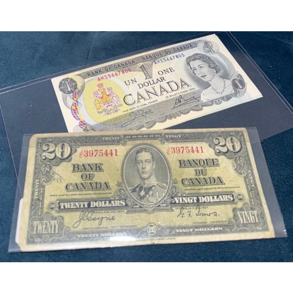 Vintage Canadian Banknotes 