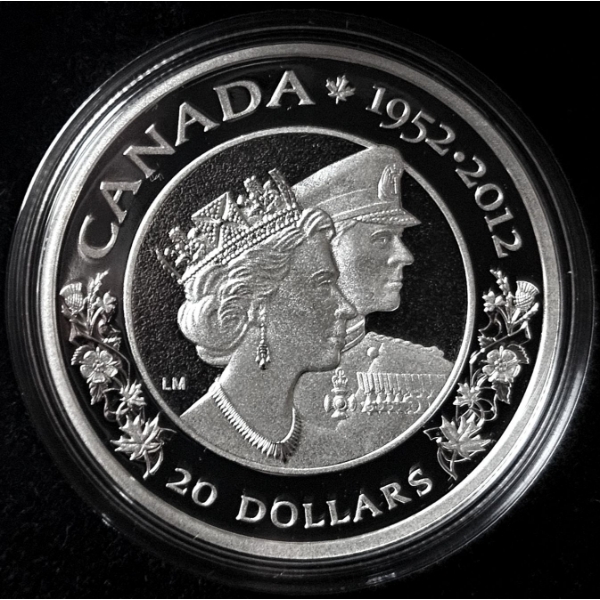 2012 $20 Queen's Diamond Jubilee (Double Effigy) - 99.9% Silver Coin - #1