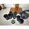 Image 3 : Collection Of Pottery: Tea Pot, Creamer Cup, Sugar Cup & More 