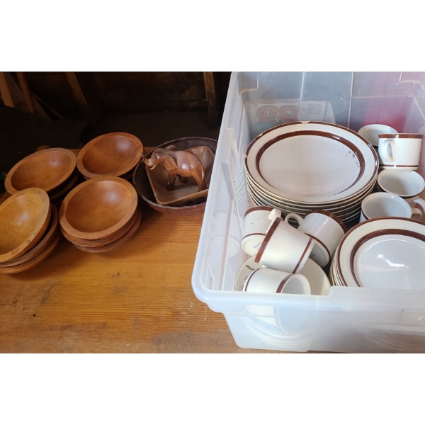 - Country Casuals Simplicity Dinnerware, Wooden Bowls and Elephant Decor 