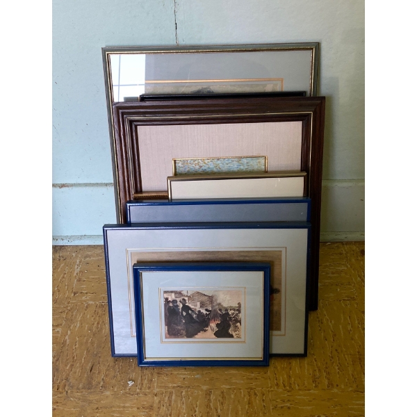 10 piece Set of Framed art