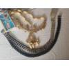 Image 4 : Fashion Jewelry Including: Black and Gold Beaded Necklace, Vintage Metal 'Tabs" Belt and More!