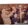 Image 2 : Print of Toronto Maple Leafs Player With Stanley Cup, 36"X 27"