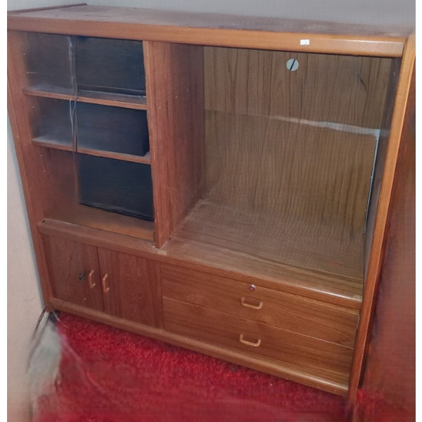 Entertainment Cabinet w/ Lockable Media Drawer (Keys Included)  49 W, 19 D, 49 T