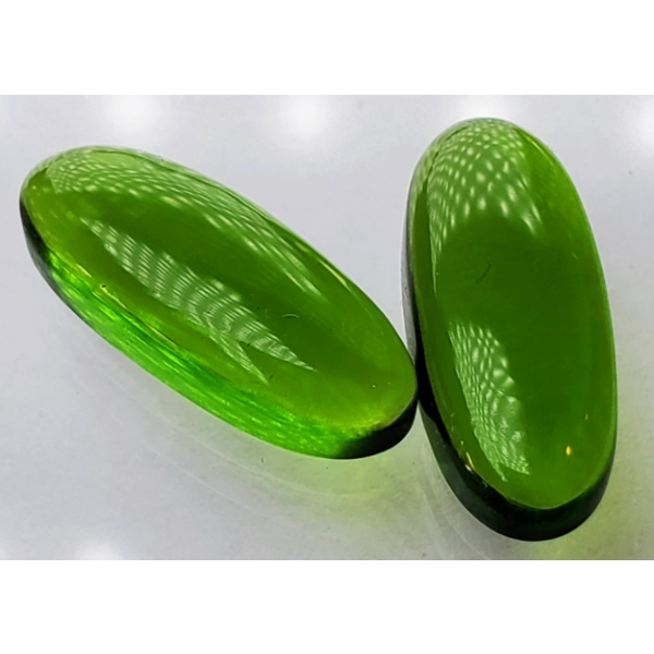 Peridot Pair (24.8 ct total, 24.5×10×5.5 mm)