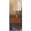 Side Table (24W, 20T) w/ Vintage Lamp As Is  