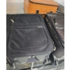 Image 1 : Set of Suitcases- Brown Vintage 18 L, 16 W, 10 D and 2 Rolling Black Carry On Bags 