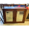 Image 1 : Solid oak wall cabinet with detached towel holder. 29”w x 22”L 8”w 