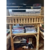 Image 2 : Samsung  40" TV With Panasonic VHS & DVD Player  With Assorted VHS & DVD's On Wicker Table 