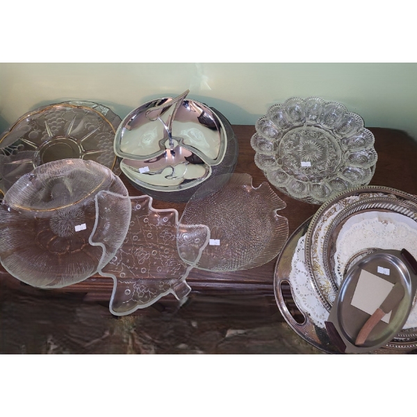 Serving Plates Including: Deviled Eggs Platter 11" Diameter, Serving Trays and More!