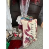 Image 5 : Electric vintage angel blow mold, Christmas glassware, winter themed faux flowers/decor. Small stand