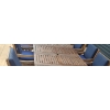 Image 3 : Outdoor Amazonia Table 118.5 w, 29.5 h, 42 d and 10 Arm Chairs 23 w, 34.5 h, 19 d w/ Cushions