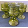 Image 4 : Vintage Indiana Avocado Green Kings Crown Pressed Glass Collection - Thumbprint