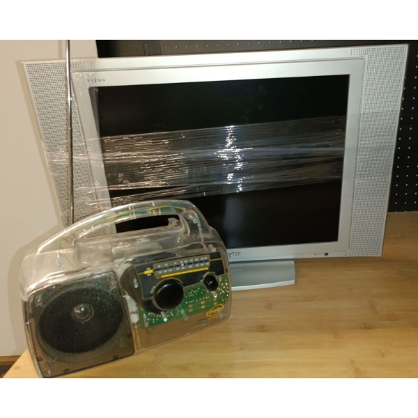 20" Sanyo Television Model# CLT2054 with Freeplay Boom Box Mini