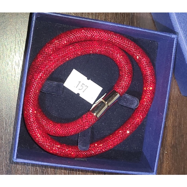 Swarovski Red Convertible Necklace/ Double Bracelet 