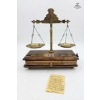 Image 1 : Antique Balance Scale,  Early 19th Century, Used For Weighing Gold, Silver Coins, 13''H 11''W INCHES