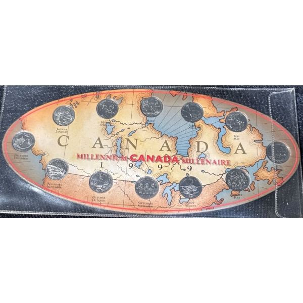 1999 Millennium Canadian Quarter Coin Set