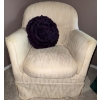 Vintage Upholstered Arm Chair w/ Decorative Throw Pillow 37T