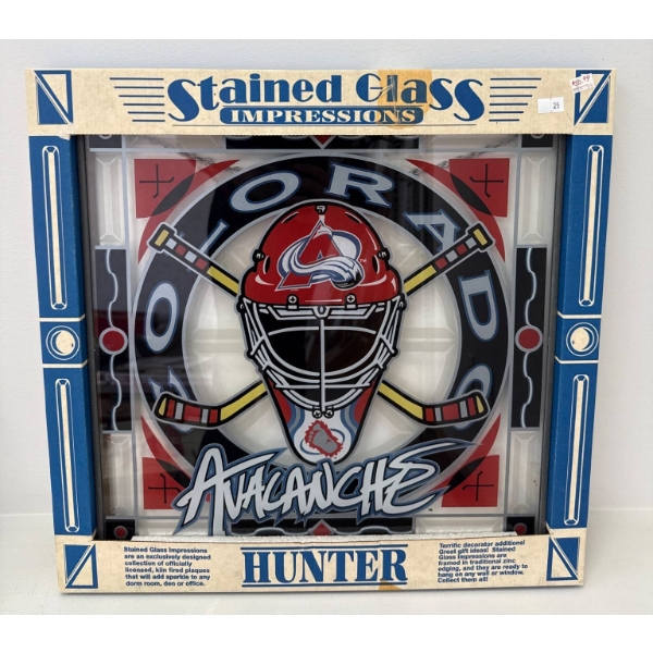 Colorado Avalanche Stained Glass Decoration, 16x16