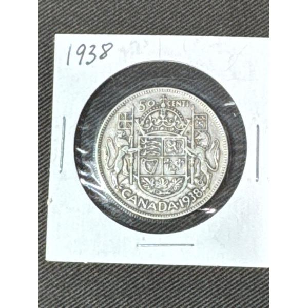 Canada 1938 Half Dollar Coin